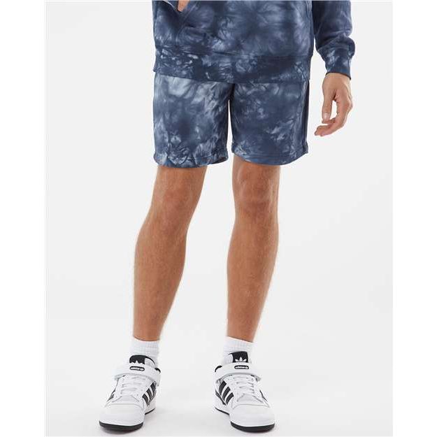 Independent Trading Co. Tie-Dyed Fleece Shorts - Independent Trading Co. PRM50STTD Independent Trading Co. Tie Dye Navy XS