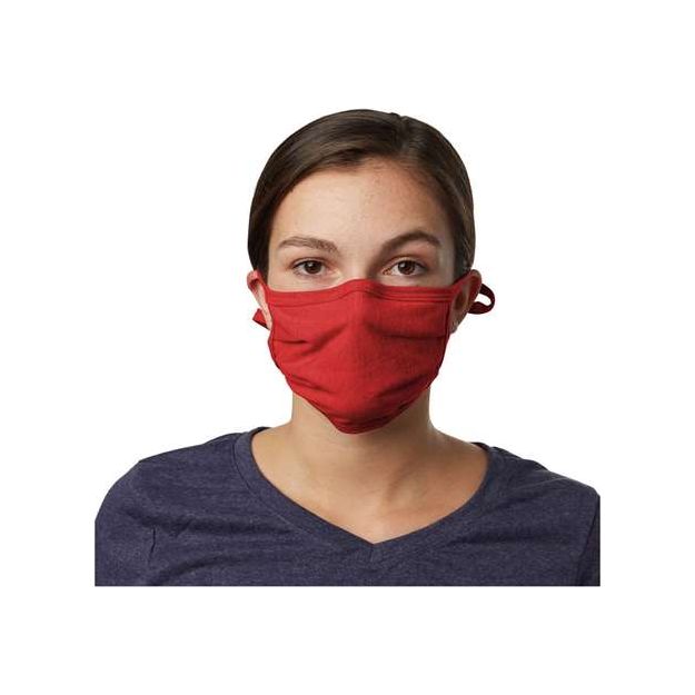 Hanes X-Temp™ 2-Ply Adjustable Face Mask - Hanes BMSKAR Hanes Deep Red OS PK 5