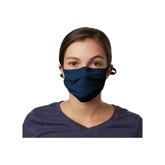 Hanes X-Temp™ 2-Ply Adjustable Face Mask - Hanes BMSKAR Hanes Navy OS PK 5