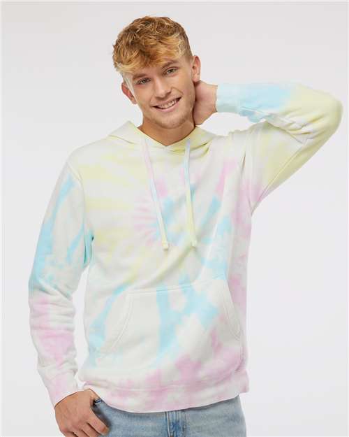Independent Trading Co. PRM4500TD Unisex Midweight Tie-Dyed Hooded Sweatshirt | Wholesale Tie-Dye Hoodie