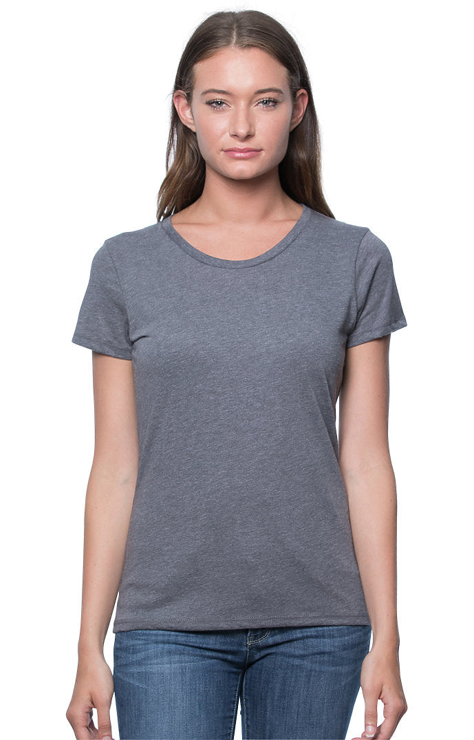 Royal Apparel 95001W Women's Organic RPET Short Sleeve Tee - Heather Ash