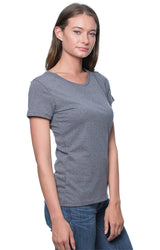 Royal Apparel 95001W Women's Organic RPET Short Sleeve Tee - Heather Ash