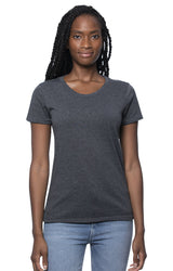 Royal Apparel 95001W Women's Organic RPET Short Sleeve Tee - Heather Coal