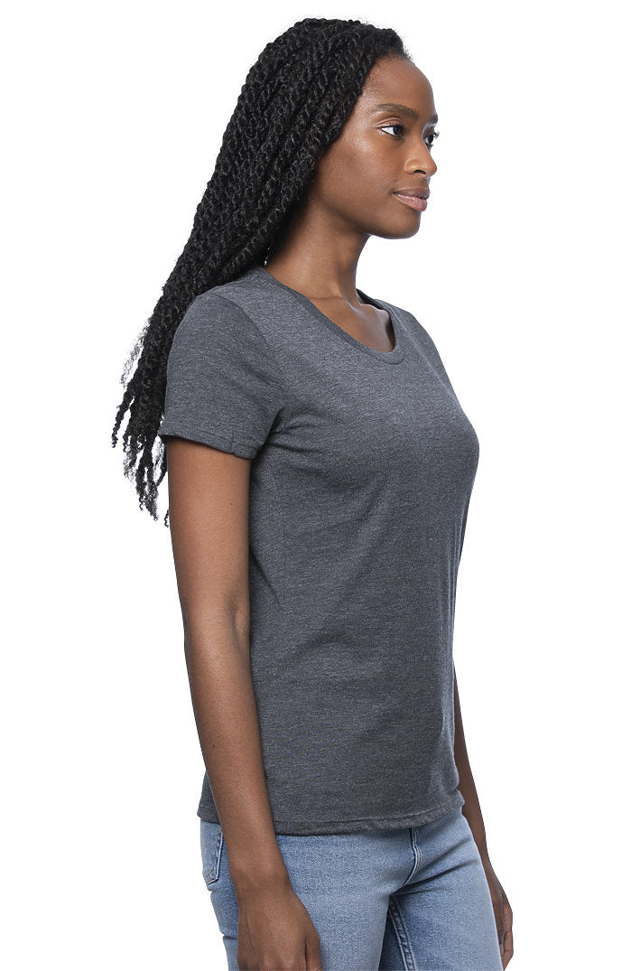 Royal Apparel 95001W Women's Organic RPET Short Sleeve Tee - Heather Coal
