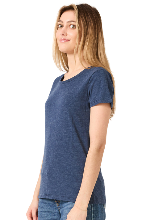 Royal Apparel 95001W Women's Organic RPET Short Sleeve Tee - Heather Dusk