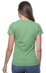Royal Apparel 95001W Women's Organic RPET Short Sleeve Tee - Heather Kiwi