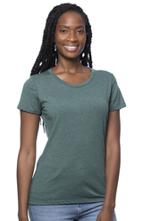 Royal Apparel 95001W Women's Organic RPET Short Sleeve Tee - Heather Pine
