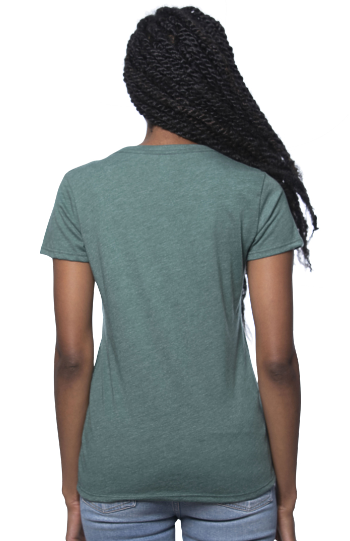 Royal Apparel 95001W Women's Organic RPET Short Sleeve Tee - Heather Pine