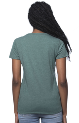 Royal Apparel 95001W Women's Organic RPET Short Sleeve Tee - Heather Pine