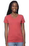 Royal Apparel 95001W Women's Organic RPET Short Sleeve Tee - Heather Tomato