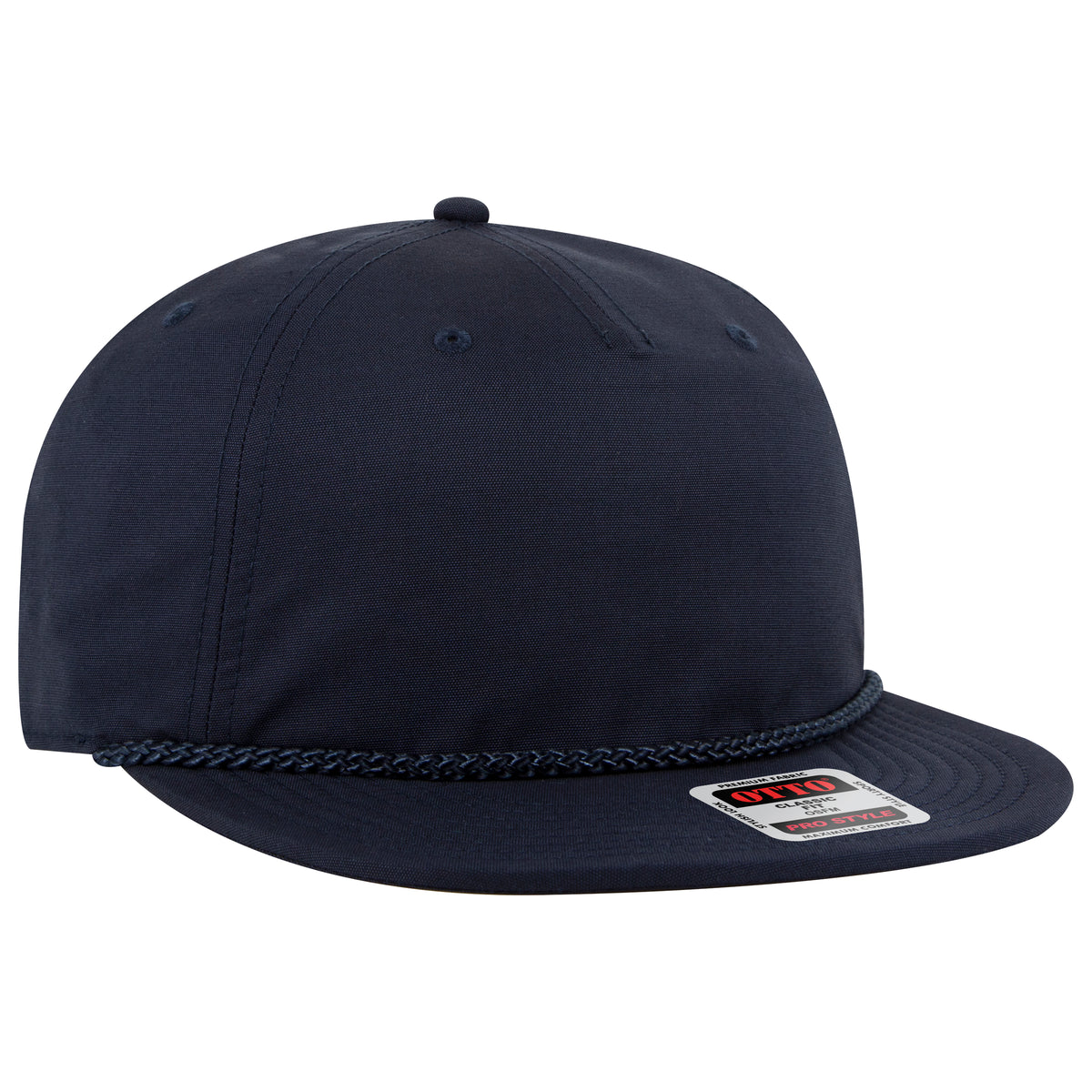 OTTO CAP 5 Panel Pro Style Snapback Hat OTTO 9505-3 Otto Cap 004 - Navy OSFM - Adult