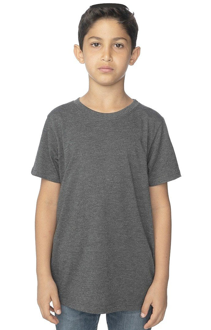 Royal Apparel 95121 Youth Organic RPET Short Sleeve Tee - Heather Coal