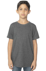 Royal Apparel 95121 Youth Organic RPET Short Sleeve Tee - Heather Coal