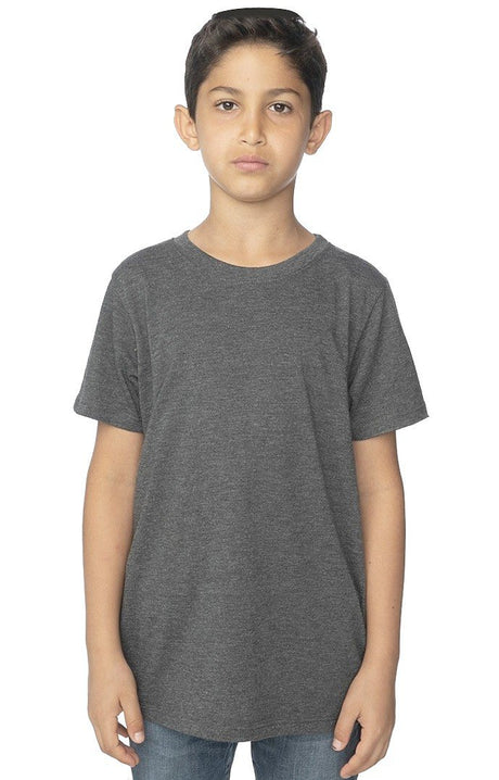 Royal Apparel 95121 Youth Organic RPET Short Sleeve Tee - Heather Coal