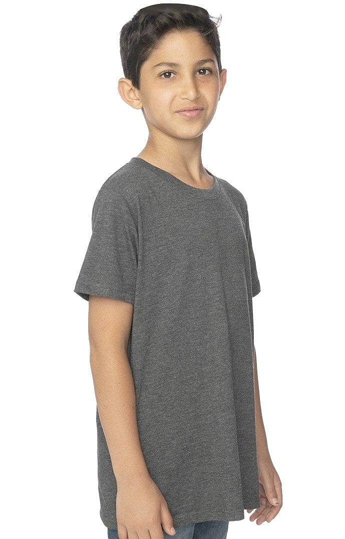 Royal Apparel 95121 Youth Organic RPET Short Sleeve Tee - Heather Coal