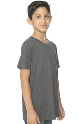 Royal Apparel 95121 Youth Organic RPET Short Sleeve Tee - Heather Coal