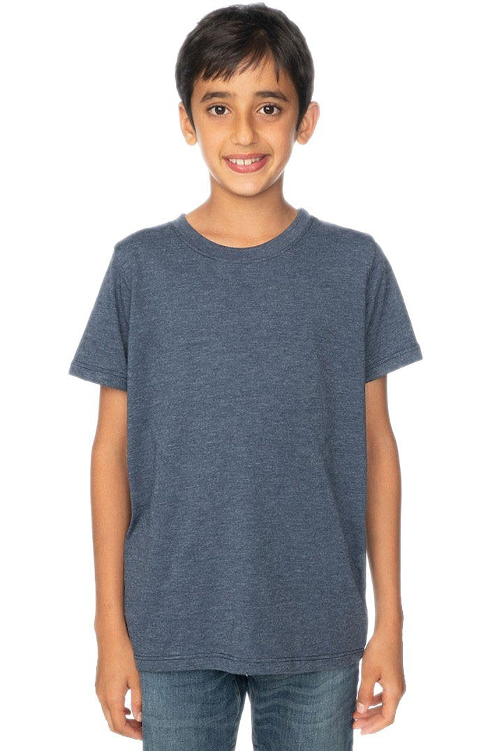Royal Apparel 95121 Youth Organic RPET Short Sleeve Tee - Heather Dusk