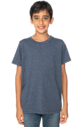 Royal Apparel 95121 Youth Organic RPET Short Sleeve Tee - Heather Dusk