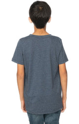 Royal Apparel 95121 Youth Organic RPET Short Sleeve Tee - Heather Dusk