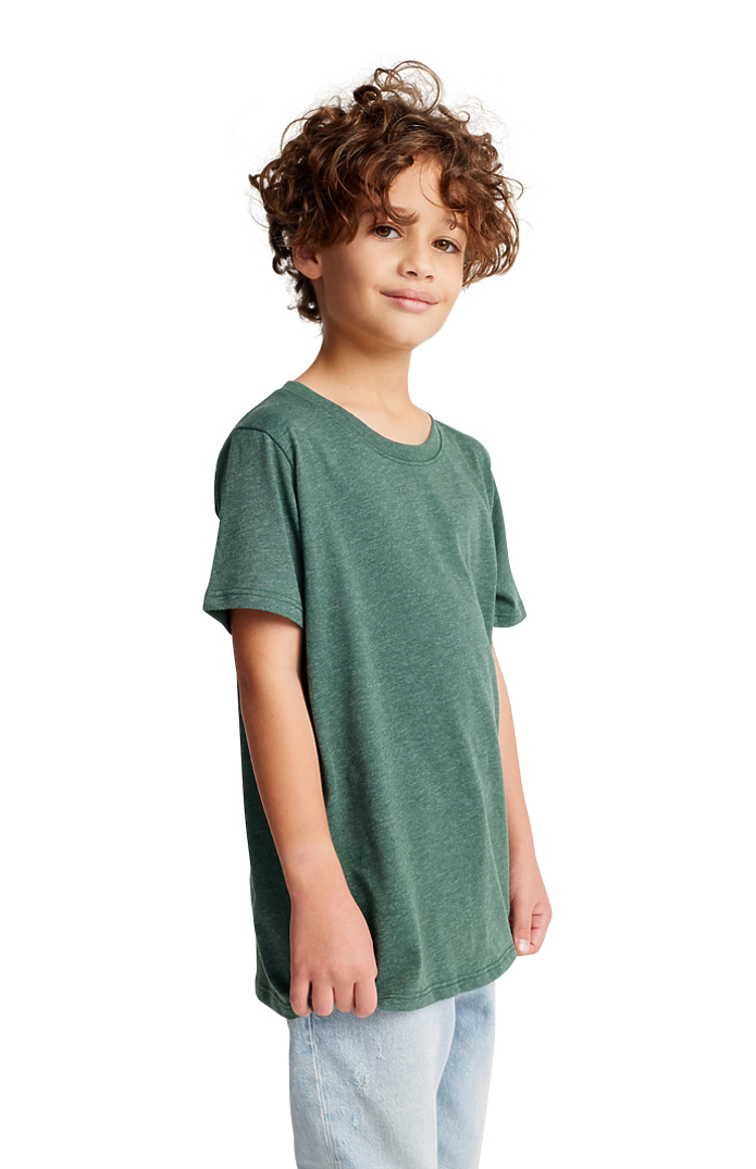 Royal Apparel 95121 Youth Organic RPET Short Sleeve Tee - Heather Pine
