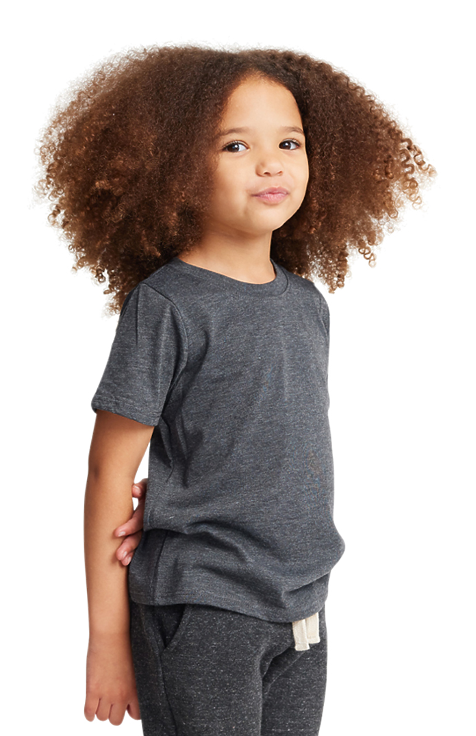 Royal Apparel 95161 Toddler Organic RPET Short Sleeve Tee - Heather Coal
