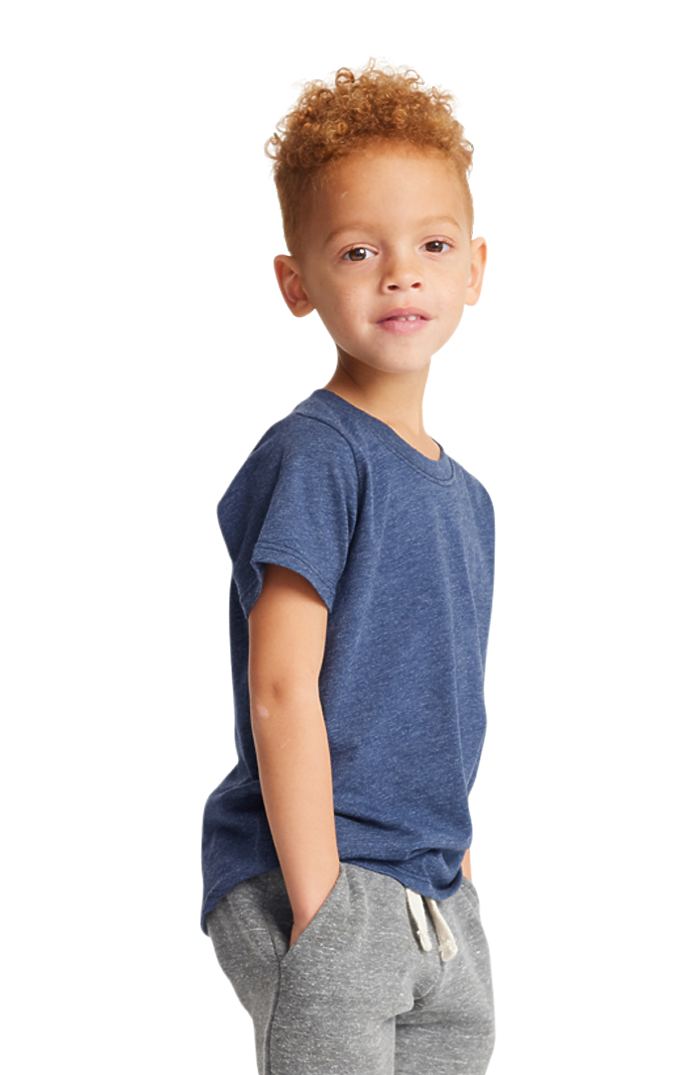 Royal Apparel 95161 Toddler Organic RPET Short Sleeve Tee - Heather Dusk