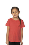 Royal Apparel 95161 Toddler Organic RPET Short Sleeve Tee - Heather Tomato