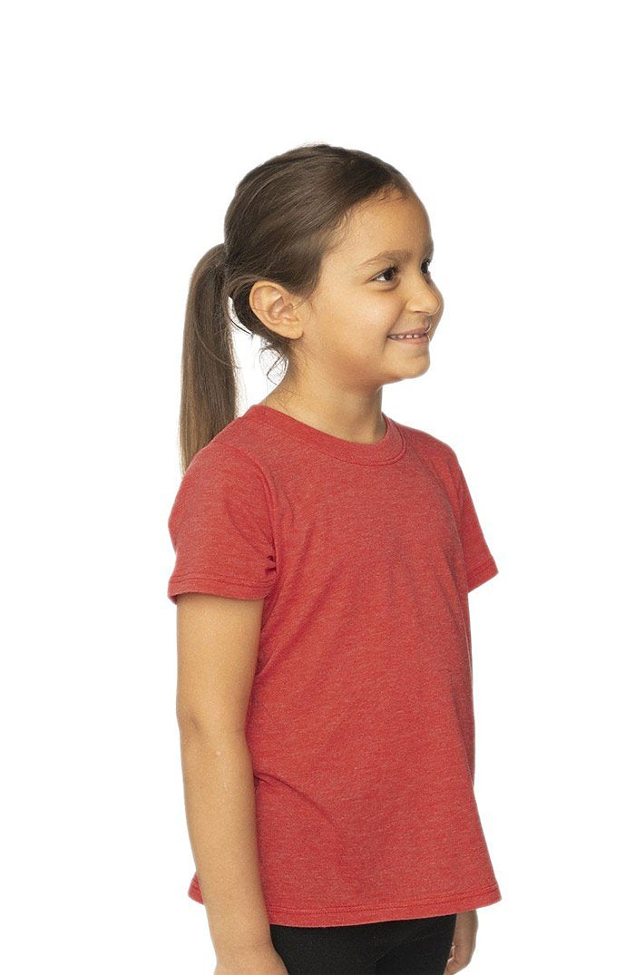 Royal Apparel 95161 Toddler Organic RPET Short Sleeve Tee - Heather Tomato