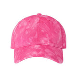 Valucap Tie-Dyed Dad Hat - Valucap SP400 Valucap Dark Pink Adjustable