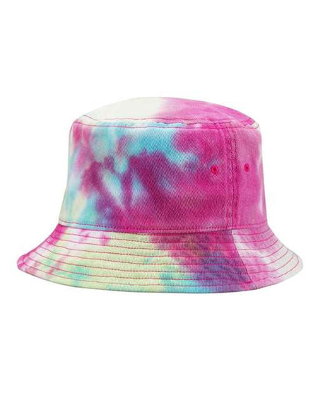 Valucap Tie-Dyed Bucket Hat - Valucap SP450 Valucap Raspberry Mist One Size