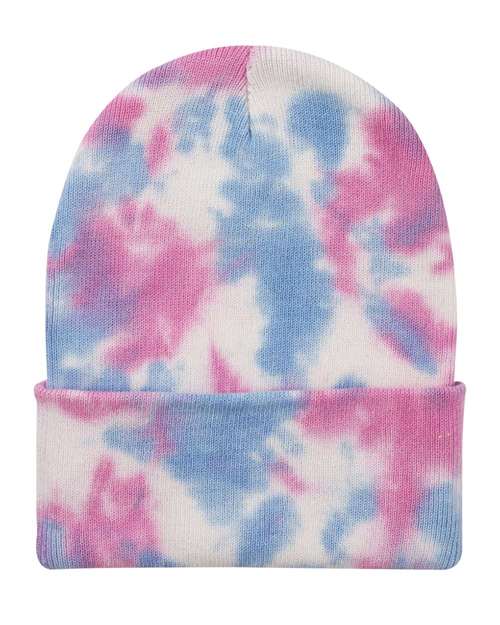 Sportsman 12" Tie-Dyed Cuffed Beanie - Sportsman SP412 Sportsman Cotton Candy One Size