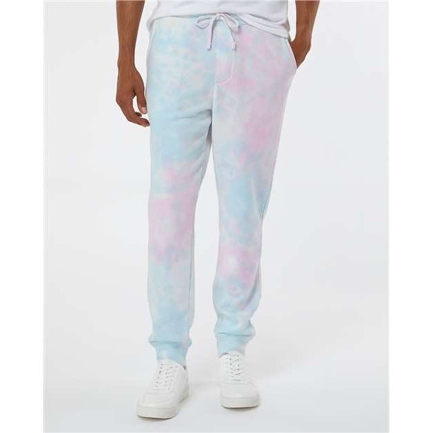 Independent Trading Co. Tie-Dyed Fleece Pants - Independent Trading Co. PRM50PTTD Independent Trading Co. Tie Dye Cotton Candy XS