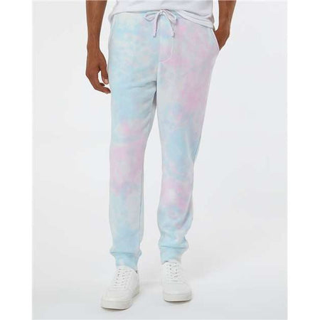 Independent Trading Co. Tie-Dyed Fleece Pants - Independent Trading Co. PRM50PTTD Independent Trading Co. Tie Dye Cotton Candy XS