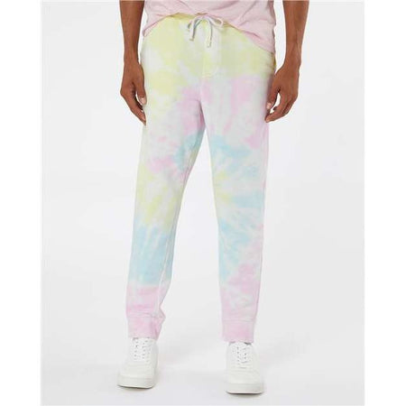 Independent Trading Co. Tie-Dyed Fleece Pants - Independent Trading Co. PRM50PTTD Independent Trading Co. Tie Dye Sunset Swirl XS