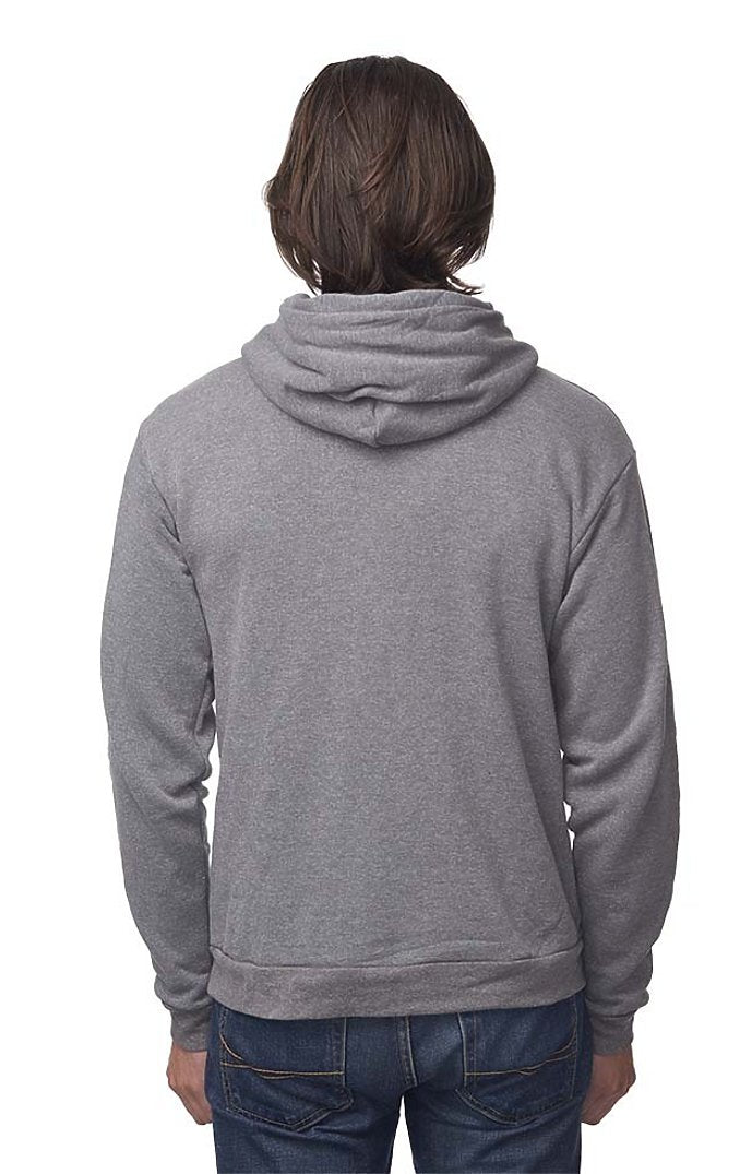 Royal Apparel 96050 Unisex Organic RPET Fleece Zip Hoodie - Heather Ash