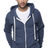 Royal Apparel 96050 Unisex Organic RPET Fleece Zip Hoodie - Heather Dusk