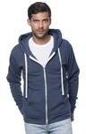 Royal Apparel 96050 Unisex Organic RPET Fleece Zip Hoodie - Heather Dusk