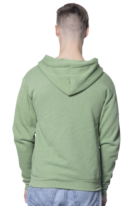 Royal Apparel 96050 Unisex Organic RPET Fleece Zip Hoodie - Heather Kiwi