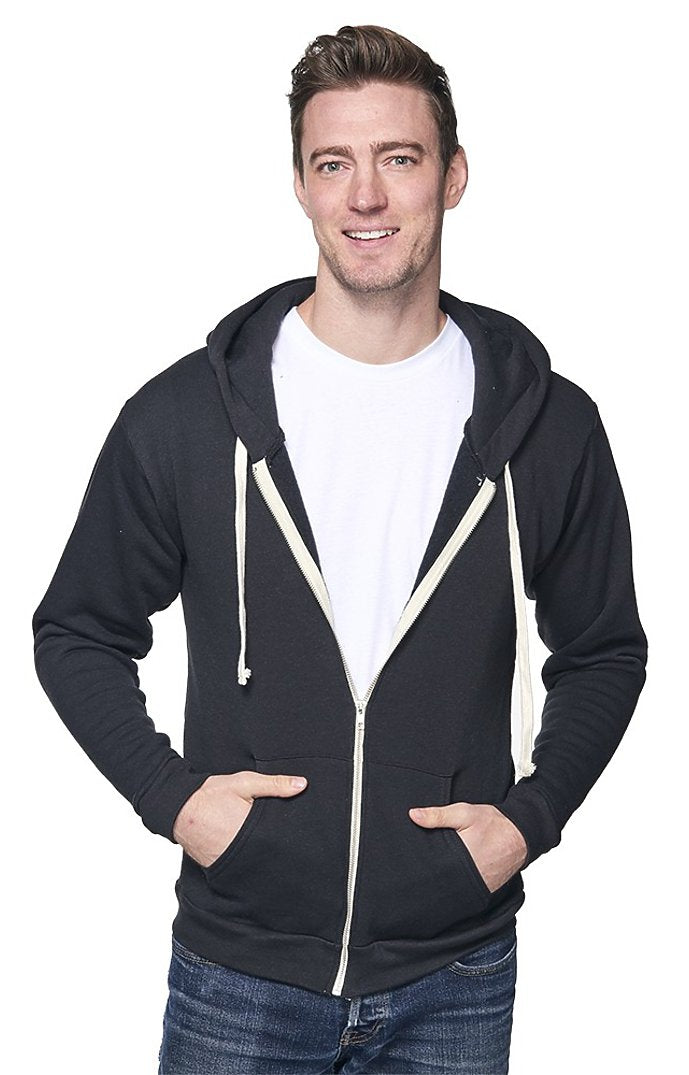 Royal Apparel 96050 Unisex Organic RPET Fleece Zip Hoodie - Shadow
