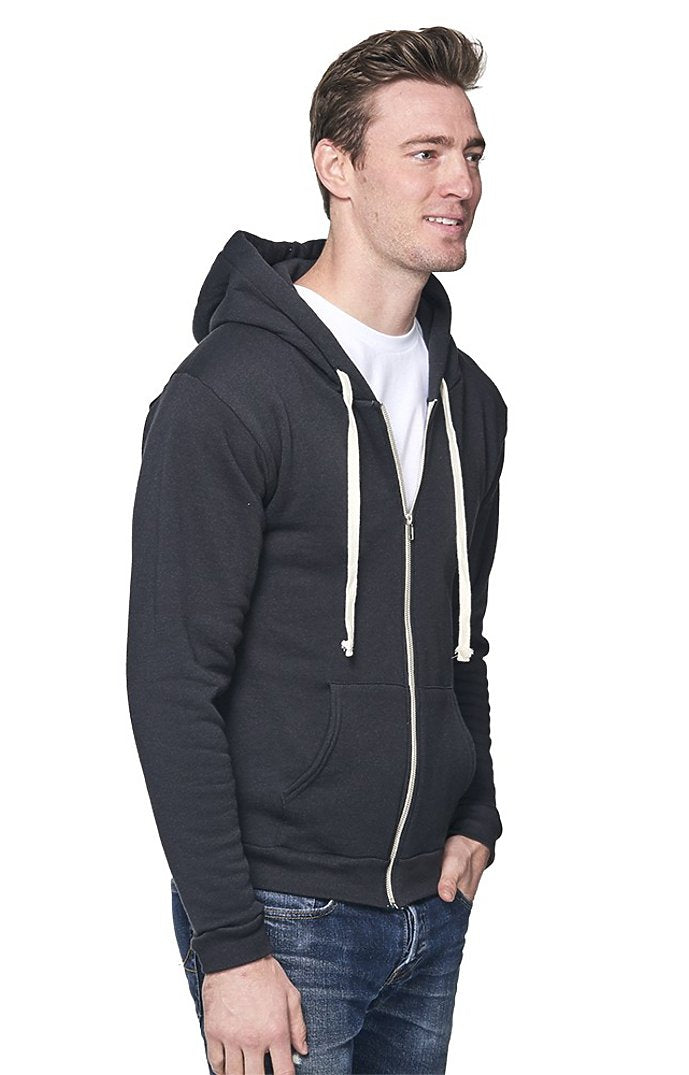 Royal Apparel 96050 Unisex Organic RPET Fleece Zip Hoodie - Shadow