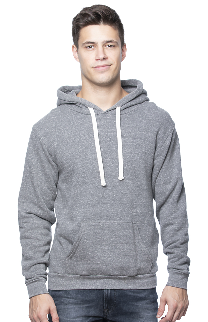 Royal Apparel 96055 Unisex Organic RPET Fleece Pullover Hoodie - Heather Ash