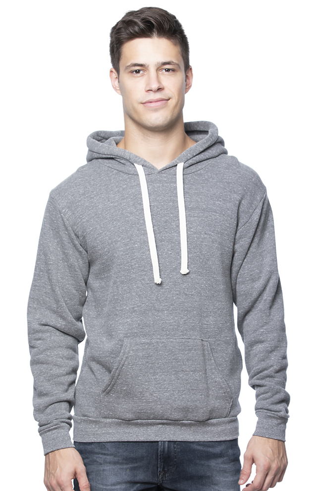 Royal Apparel 96055 Unisex Organic RPET Fleece Pullover Hoodie - Heather Ash