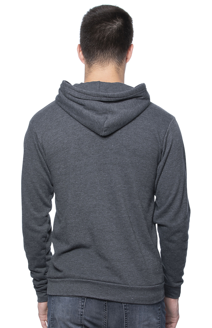 Royal Apparel 96055 Unisex Organic RPET Fleece Pullover Hoodie - Heather Coal