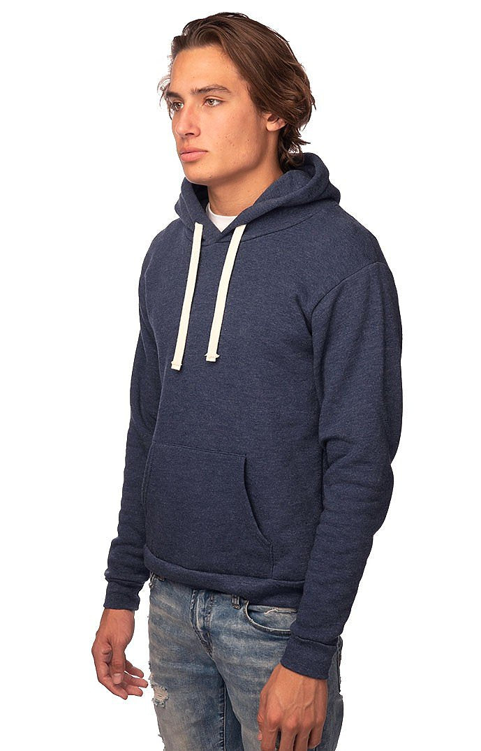 Royal Apparel 96055 Unisex Organic RPET Fleece Pullover Hoodie - Heather Dusk