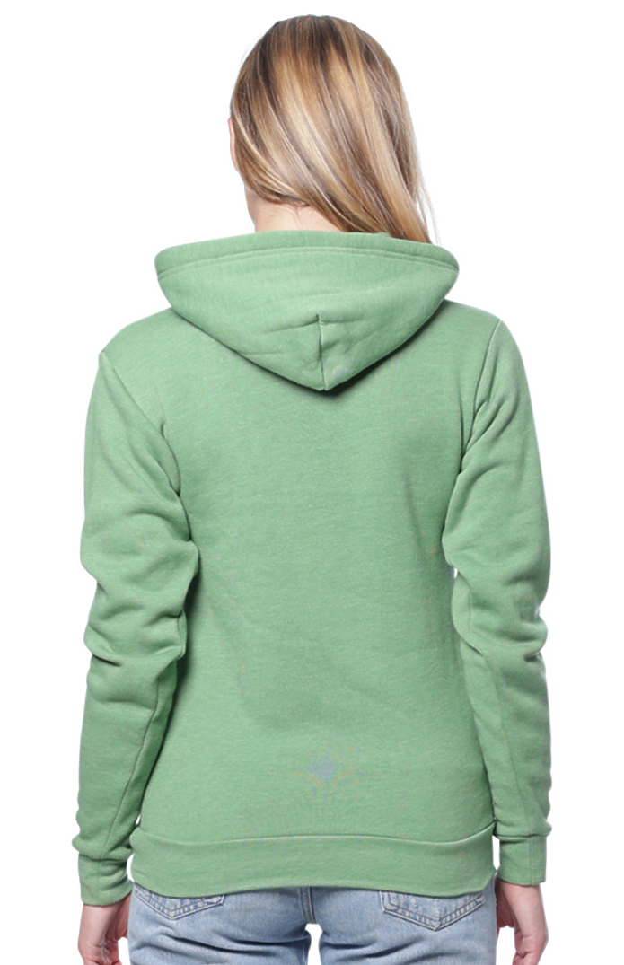 Royal Apparel 96055 Unisex Organic RPET Fleece Pullover Hoodie - Heather Kiwi