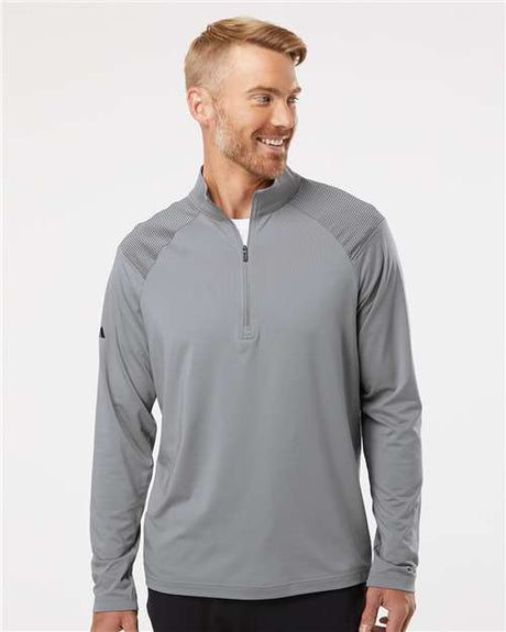 Adidas Men's Ultimate365 Lightweight Shoulder Stripe Quarter-Zip Pullover - Adidas A520
