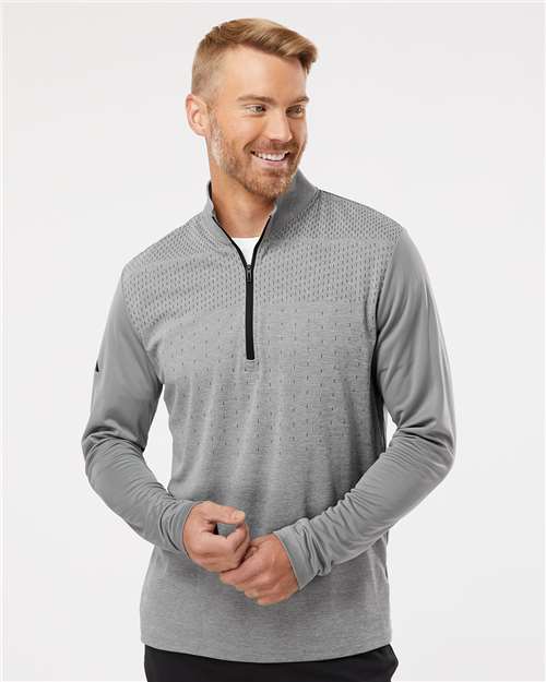 Adidas Men's Ultimate365 Heather Block Print Quarter-Zip Pullover - Adidas A522