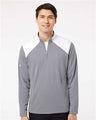 Adidas Men's Textured Mixed Media Quarter-Zip Pullover - Adidas A532