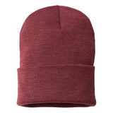 Atlantis Headwear Sustainable Beanie - Atlantis Headwear PURE Atlantis Headwear Burgundy Melange One Size