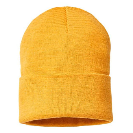 Atlantis Headwear Sustainable Beanie - Atlantis Headwear PURE Atlantis Headwear Mustard Yellow One Size